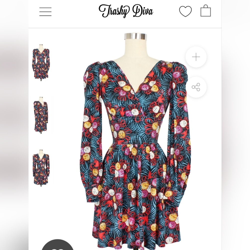 Trashy Diva Multicolor Floral Long Sleeve Dress